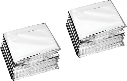 10 pcs Emergency Blankets,Collapsible, Disposable Mantle. Compact and Easy to Carry,Space Blanket Survival Kits, Camping Covering,for Outdoors, Hiking, Survival, Marathons or First Aid