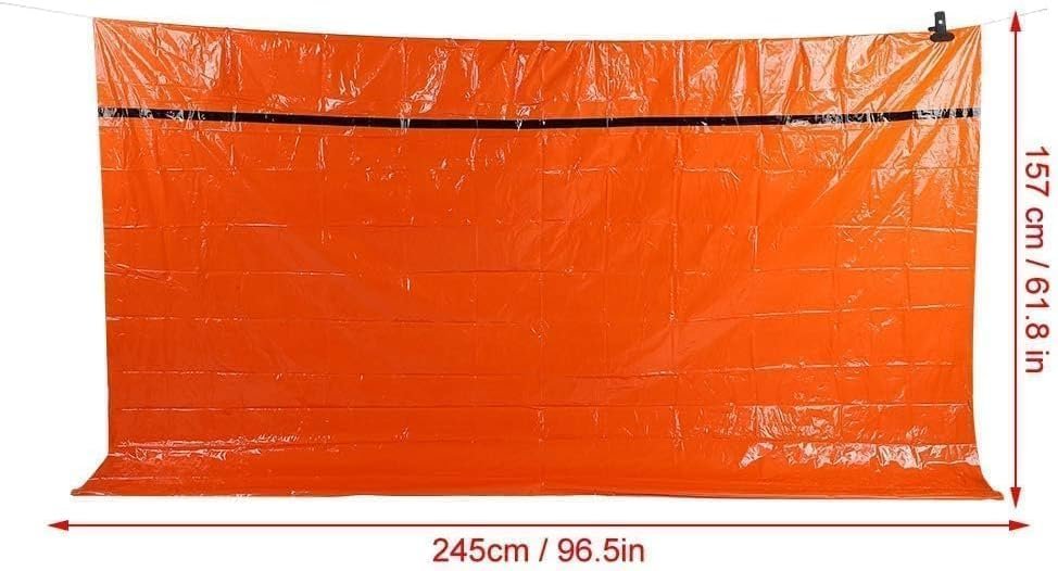 Emergency Sleeping Bag, Orange Thermal Survival Sleeping Sack, Survival Blanket, Reusable Camping Travel Tent for Backpacking Hiking