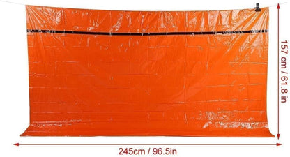 Emergency Sleeping Bag, Orange Thermal Survival Sleeping Sack, Survival Blanket, Reusable Camping Travel Tent for Backpacking Hiking