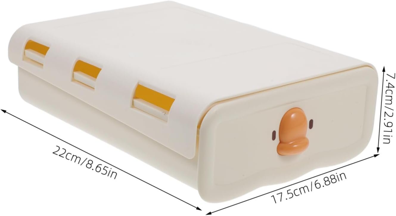DOITOOL Under Desk Pull Out Drawer Organizer Multi Functional Storage Box for Office Supplies Fun Cartoon Design for Efficient Workspace Organization for Personal Items and Stationery