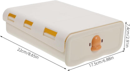 DOITOOL Under Desk Pull Out Drawer Organizer Multi Functional Storage Box for Office Supplies Fun Cartoon Design for Efficient Workspace Organization for Personal Items and Stationery