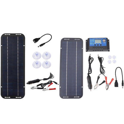 XUSIJAKQ1 Charge Anywhere Solar Car Battery Charger for On Go Power 12v Solar Panel Battery Charger Kit Solar Trickle Charger, with Controller