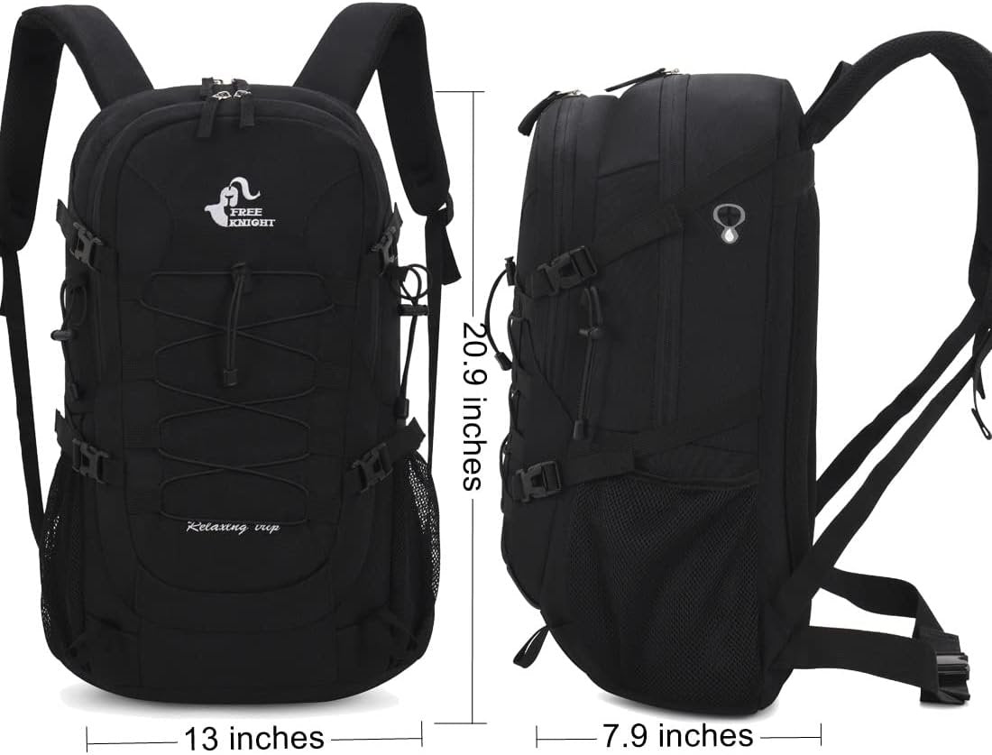 Bseash 40L Waterproof Hiking Camping Backpack with Rain Cover, Lightweight Outdoor Sport Travel Daypack for Climbing Skiing