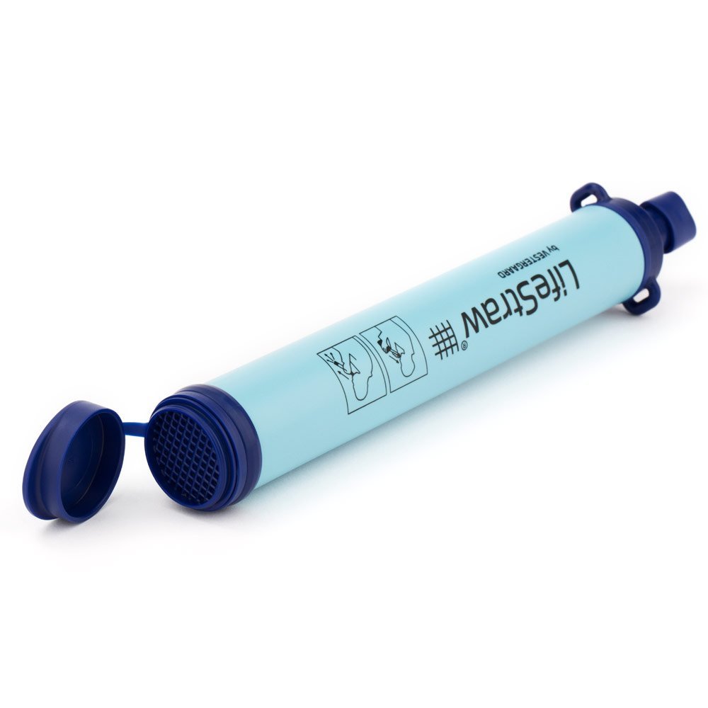 LifeStraw Personal Water Filter for Hiking, Camping, Travel, and Emergency Preparedness, Blue, Stocking Stuffers, for Men and Women