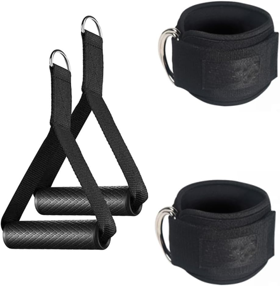 Pilates Straps,Ankle Straps & Exercise Handles for Cable Machinesr Attachments Gym Glute Workouts Kickbacks, for Home Gym Workout