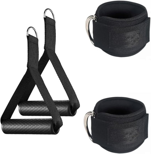 Pilates Straps,Ankle Straps & Exercise Handles for Cable Machinesr Attachments Gym Glute Workouts Kickbacks, for Home Gym Workout