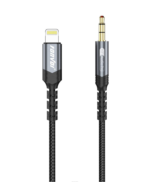 FONVOi AUX Cord for iPhone 【4 Feet,MFi Certified】 Lighting to 3.5mm AUX Cord for Car,Compatible with iPhone 14/13/12/11/XR/ipad/ipod to car Stereo/Speaker/Headphone