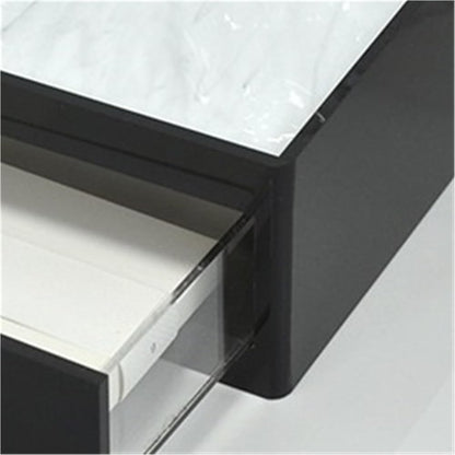 TRgqify-KM Acrylic Bathroom Organizer with Cup Holder & Bottom Storage Drawer Multi-Purpose Shelf Unit for Shower Toiletries Kitchen Counter Home Hotel Space-Saving Storage Solution(Style1)