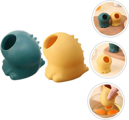 CRILSTYLEO 2Pcs Silicone Egg Separator Egg Yolk Divider Kitchen Gadgets for Baking Cooking and Food Prep Easy
