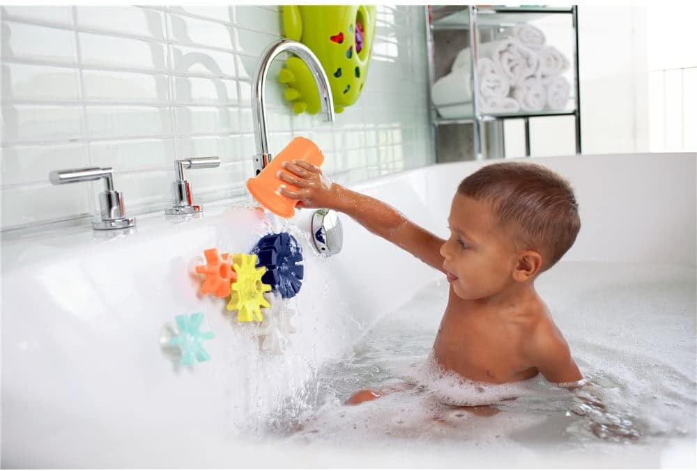 Boon B11375 COGS Building Set (5pcs), Baby Bath, Suction Gears Bathtub Toy, Kids Water Play, Suitable for Boys and Girls Aged 12 Months and Older