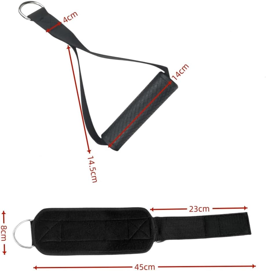 Pilates Straps,Ankle Straps & Exercise Handles for Cable Machinesr Attachments Gym Glute Workouts Kickbacks, for Home Gym Workout