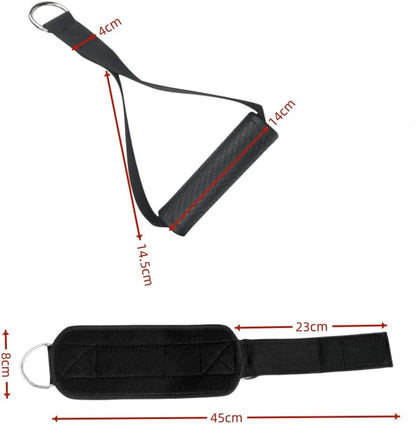 Pilates Straps,Ankle Straps & Exercise Handles for Cable Machinesr Attachments Gym Glute Workouts Kickbacks, for Home Gym Workout