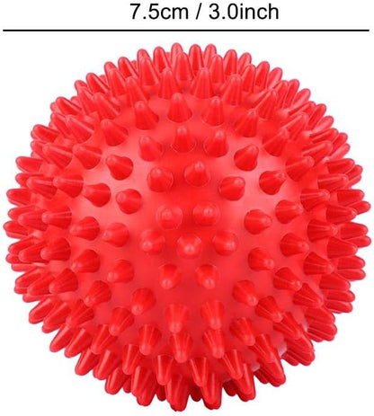 Finger Relax Massage Balls, Durable Plastic Trigger Point Massager, Roller Spiky Balls Fitness Tool 7.5cm/9cm(Red 7.5cm)