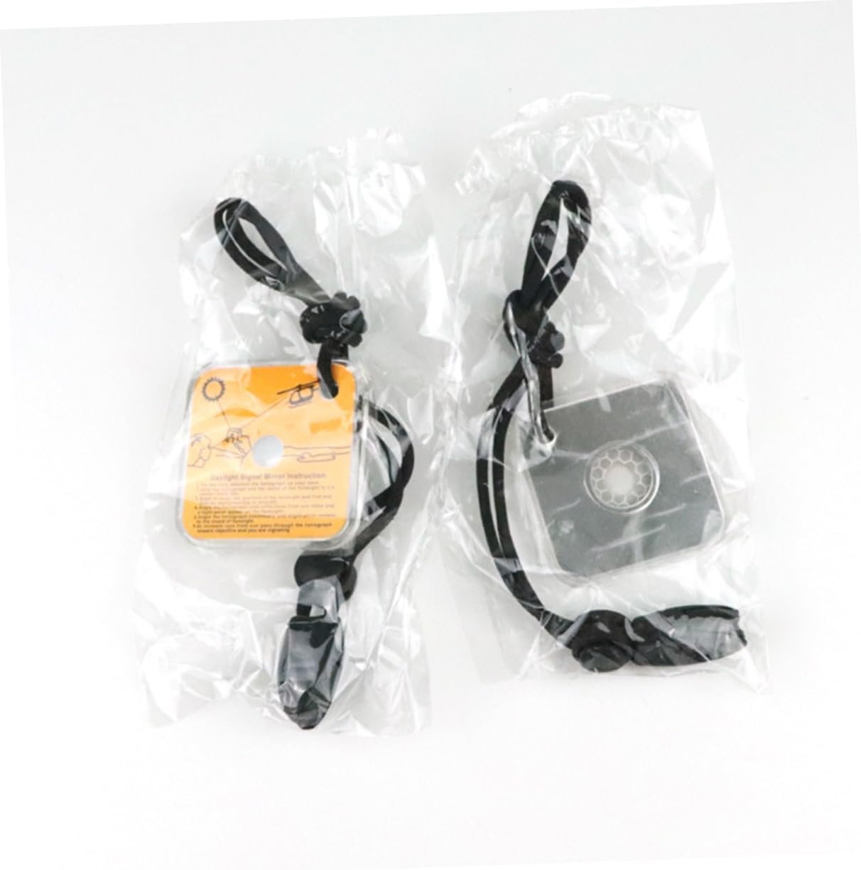 Kisangel Outdoor Signal Mirror Retroreflector Emergency Survival Mirror Orange for Long Distance