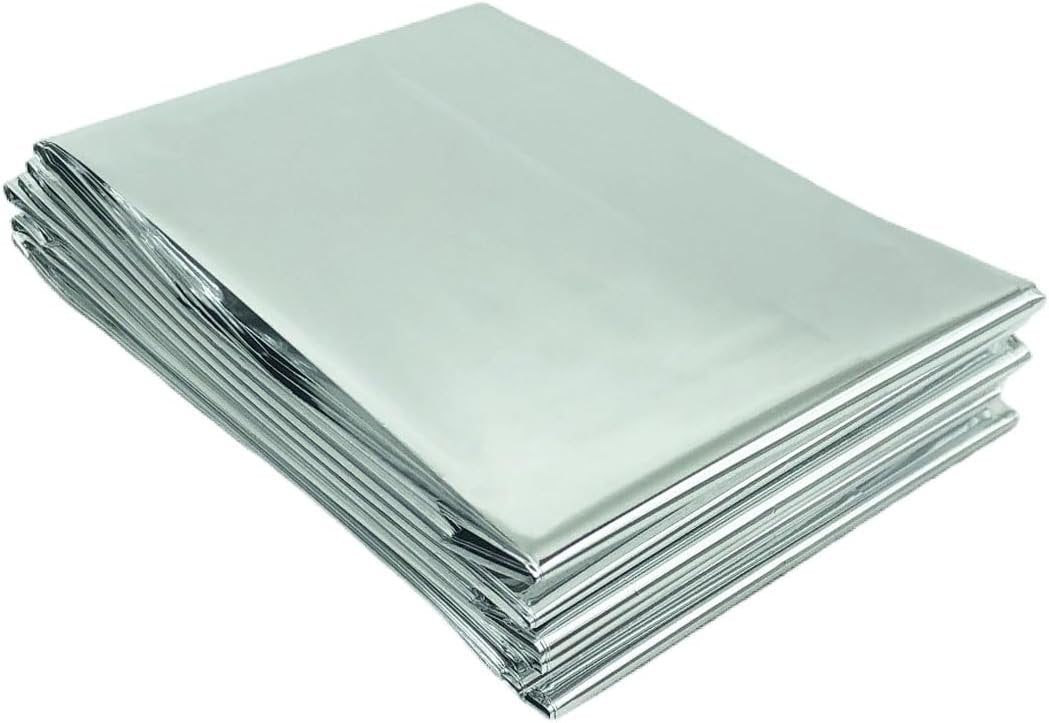 skycabin 5Pack Emergency Thermal Blankets Survival Warm Blanket to Keep Body Dry and Warm,130 x 210 cm Reflective First Aid Blanket for Camping Hiking Outdoor,Camping,Marathon