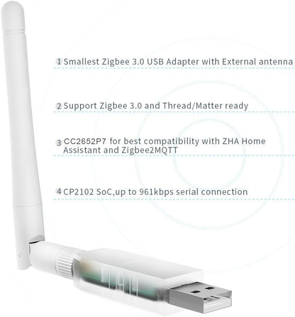 SMLIGHT SLZB-07P7 Zigbee 3.0 Coordinator Thread/Matter Mini USB Adapter Works with Zigbee2MQTT, Home Assistant, ZHA