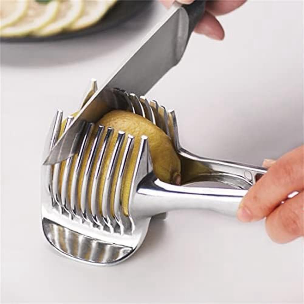 Xbsduih Gadget da Cucina Pratico Porta Cipolla, Affettatrice per, Pomodori, Frutta, Utensili da Cucina di Sicurezza, Accessori