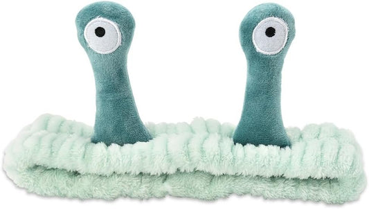 Snail Face Wash Headband Harirband Facial Makeup Head Hair Band Cartoon Cute Head Wrap Coral Fleece Elastic Headbands for Women Girls Creative Hair Accessories for Makeup Skincare Washing Face Green