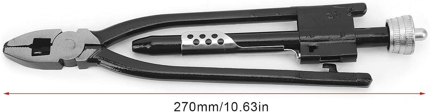 270mm/10.63in Safety Wire Twist Pliers Steel Alloy Wire Twisting Tool Lock Wire Pliers with Spring Return and Heavy Duty Locking Jaws for Aircraft Machinery Vehicles
