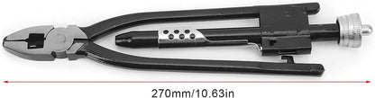 270mm/10.63in Safety Wire Twist Pliers Steel Alloy Wire Twisting Tool Lock Wire Pliers with Spring Return and Heavy Duty Locking Jaws for Aircraft Machinery Vehicles
