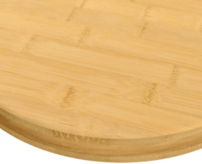 Round Bamboo Dining Table Top Replacement, 30 x 4 cm, Coffee Table for Restaurants, Hotels, Desks, Commercial Use, Brown Bamboo Surface, Durable & Stylish
