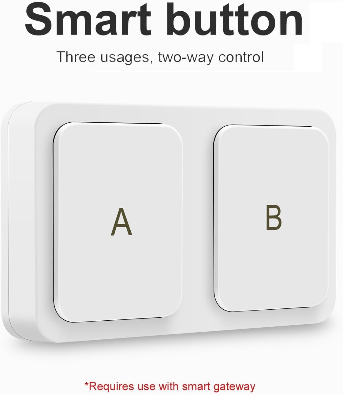 Smart Button, Tuya Smart Scene Switch, Requires Zigbee Connection, Versatile Control Button Switch for Smart Home Devices, Customizable Smart Home Automation