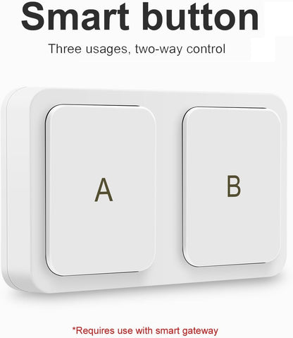 Smart Button, Tuya Smart Scene Switch, Requires Zigbee Connection, Versatile Control Button Switch for Smart Home Devices, Customizable Smart Home Automation