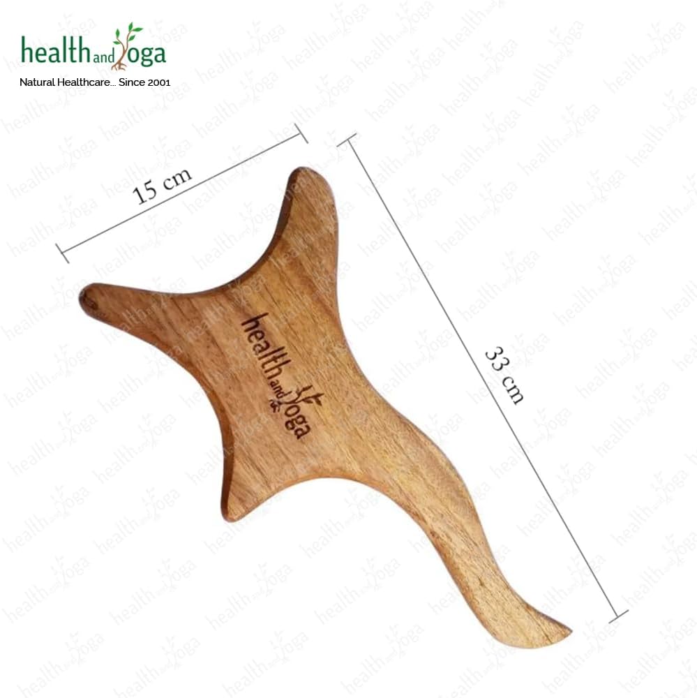 NatureSooth Wooden Gua Sha Massage Tool - Muscle Adhesions and Cellulite Treatment - Soft Tissue Repair and Scar Recovery - Full Body Pain and Stress Relief