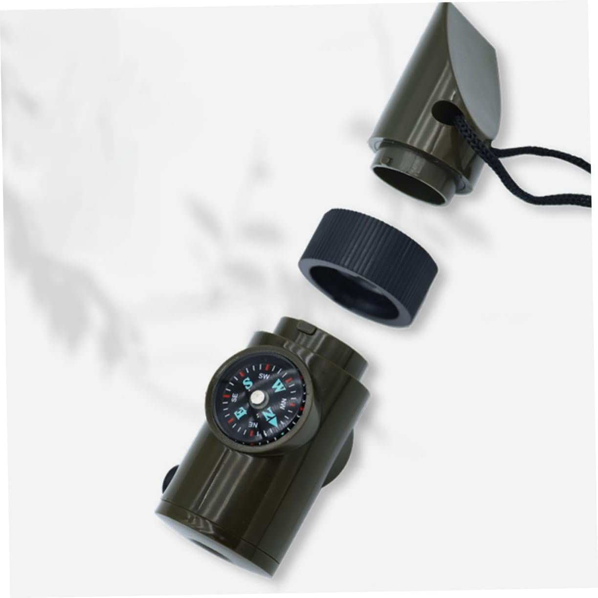 VICASKY 2Pcs Multi Function Outdoor Emergency Whistle with LED Light and Compass Survival Whistle Tool