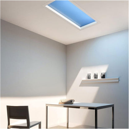 PFHKTO Smart Lighting System Rooflight Blue Skylight DIY Roof Skylight Installation Group Circadian Light Virtual Sunlight For Hotel Baseroom Livingroom(Graffiti smart,E 300 * 1200mm)