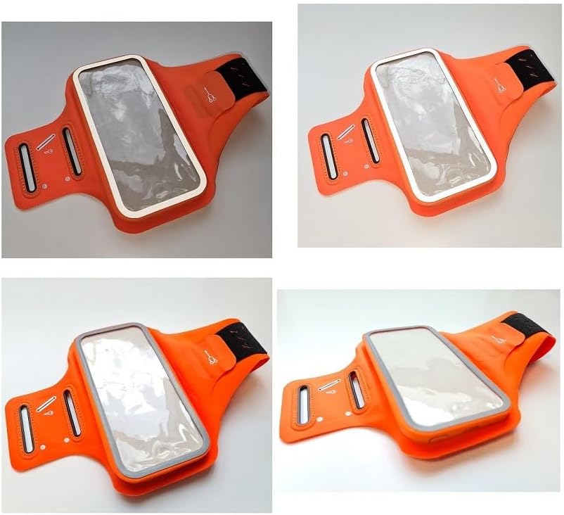 DFV mobile - Professional Cover Chinlon-Lycra Ultra-Thin Armband Sport Walking Running Fitness Cycling Gym per TD Tech P50 (2021) - Orange