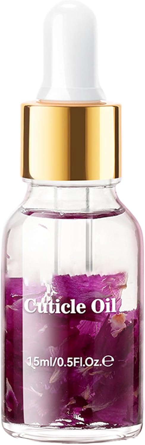 Cuticle Nail Oil, Hydrating Fingernail Care, Nourishing & Repairing Formula, Moisturizing & Strengthening, Travel & Home Use, 15ml, Clear, Single Bottle