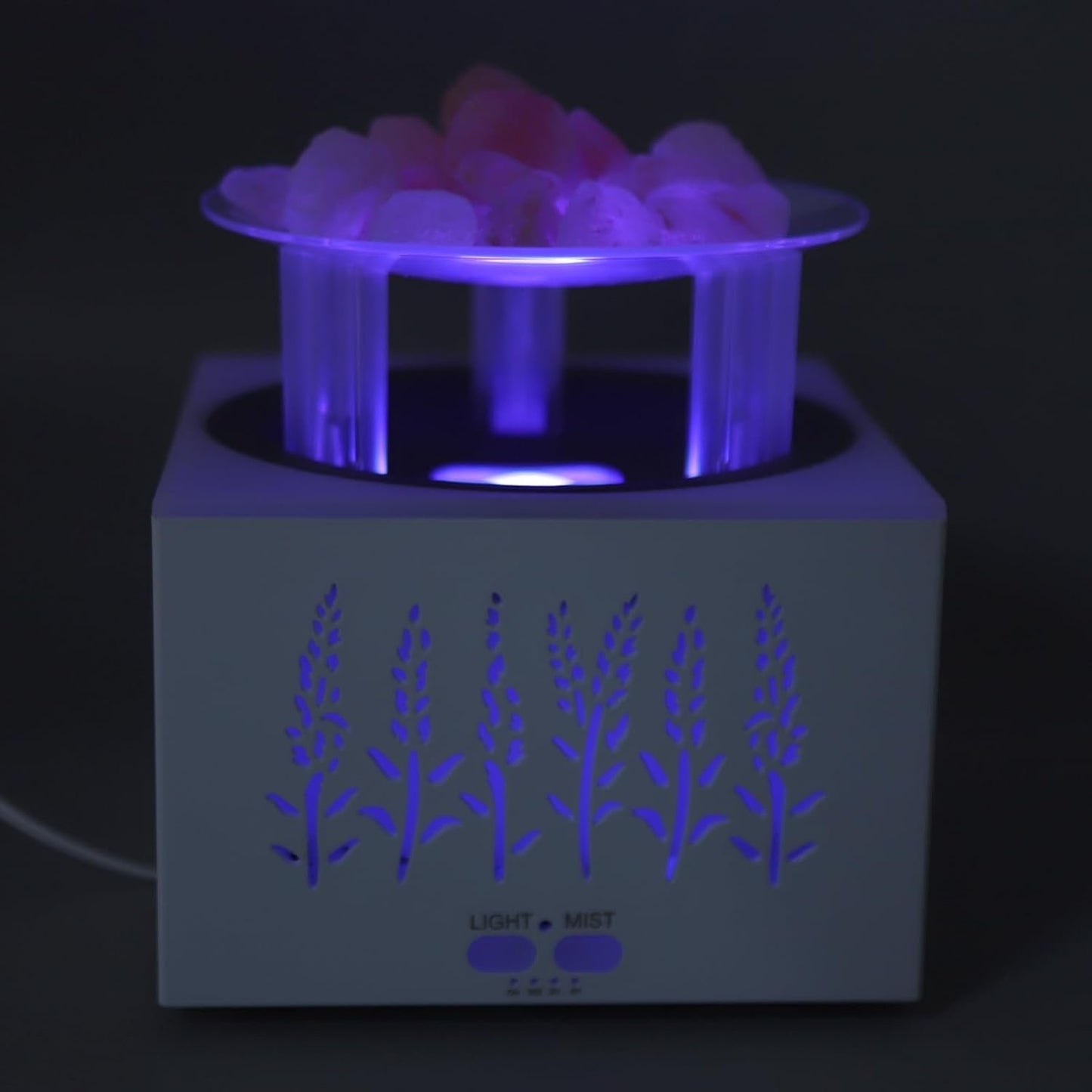 Smart Humidifier Diffusers 3 in 1 Air Purifier with Colorfule Lamp Auto Shut Off Remote Control Cool Mist Aromatherapy Diffuser for Home Bedroom Smart Humidifier 400ml Desk (EU Plug 100-240V)
