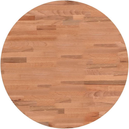 Solid Beech Wood Round Tabletop Ø50 x 1,5 cm, Dining Table Board, Desk Surface, Kitchen Countertop, Durable and Stylish - Perfect for Home & Office Use