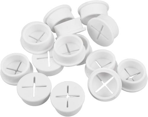 Generic 15pcs Plastic Desk Hole Covers Round Cable Grommets for Efficient Wire Management Sturdy Decorative Grommet for Home and Office Workspace Organization