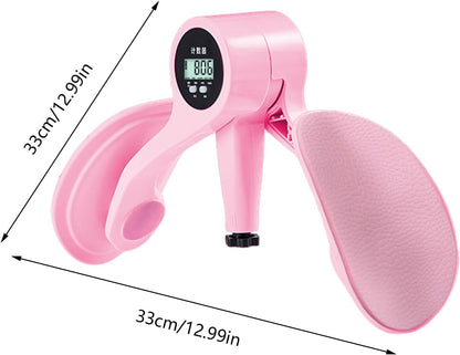 Pelvic Floor Trainer, Adjustable Thigh Exerciser, 12.99x12.99x4.33 Inches Digital Counter Fitness Device, Muscle Strengthening Gear, Womens Home, Workout for Rehab, Yoga, Balance