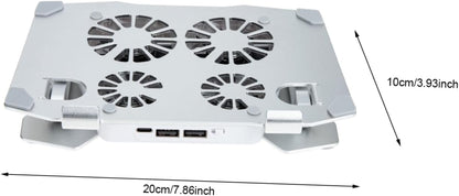 KOMBIUDA 4 Adjustable Laptop Stand with Cooling Fans Ergonomic Height for Pads Compatible with Laptops Tablets and More for Home Office Use