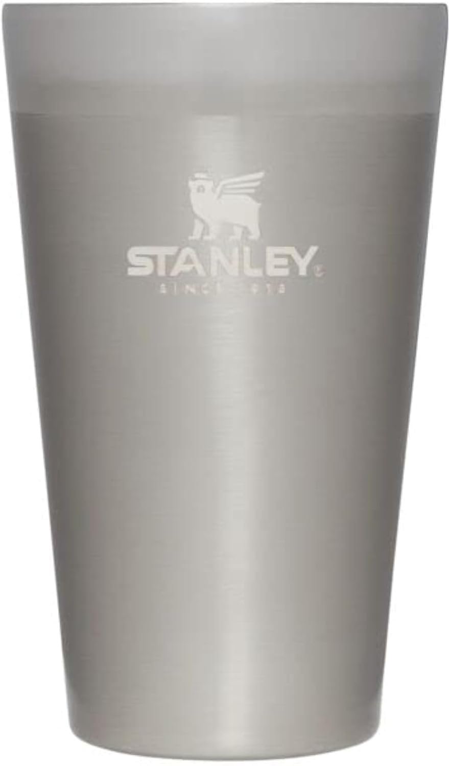 Stanley Adventure Stacking Beer Pint Glass 16oz | Stackable Drinking Cup for Cold Beverages | Dishwasher Safe | Insulated Stainless Steel Tumbler | BPA-Free | Stainless Steel