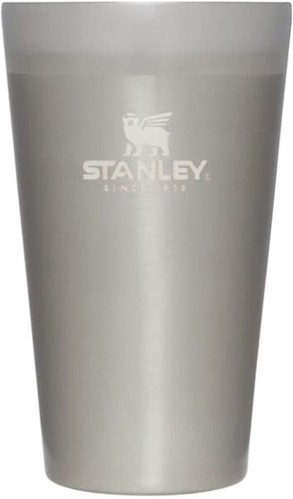 Stanley Adventure Stacking Beer Pint Glass 16oz | Stackable Drinking Cup for Cold Beverages | Dishwasher Safe | Insulated Stainless Steel Tumbler | BPA-Free | Stainless Steel
