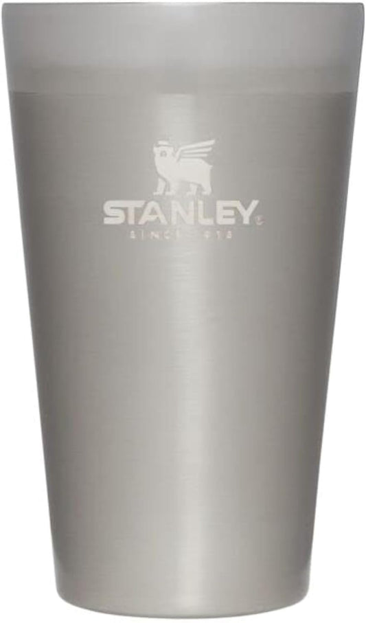 Stanley Adventure Stacking Beer Pint Glass 16oz | Stackable Drinking Cup for Cold Beverages | Dishwasher Safe | Insulated Stainless Steel Tumbler | BPA-Free | Stainless Steel
