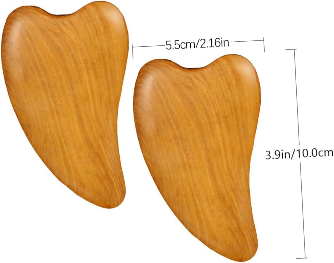 GOOHOCHY 3sets Wooden Scraping Massage Tool Natural Meridians Therapy Scraper for Facial Care Relax Muscles Enhance Skin Elasticity for Daily Use 4pcs*3