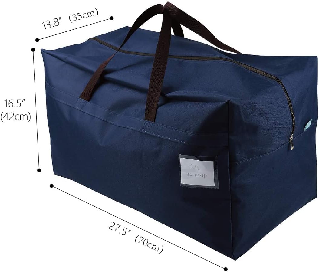 100L Large Durable Storage Organizer Bags, College Dormitory Storage Bags, Travel Duffel Tote Storage Bags, House Moving Bag, Blue