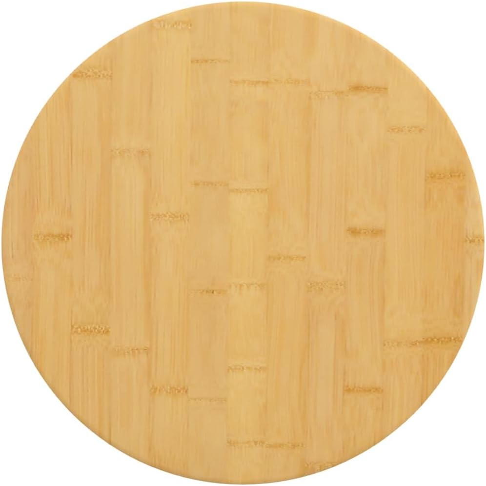 Round Bamboo Dining Table Top Replacement, 30 x 4 cm, Coffee Table for Restaurants, Hotels, Desks, Commercial Use, Brown Bamboo Surface, Durable & Stylish