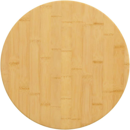 Round Bamboo Dining Table Top Replacement, 30 x 4 cm, Coffee Table for Restaurants, Hotels, Desks, Commercial Use, Brown Bamboo Surface, Durable & Stylish