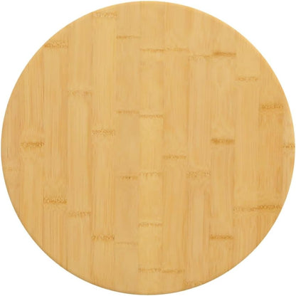Round Bamboo Dining Table Top Replacement, 40 x 4 cm, Coffee Table for Restaurants, Hotels, Desks, Commercial Use, Brown Bamboo Finish