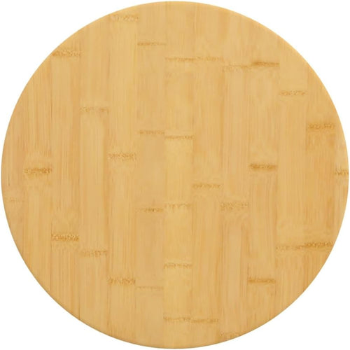 Round Bamboo Dining Table Top Replacement, 40 x 4 cm, Coffee Table for Restaurants, Hotels, Desks, Commercial Use, Brown Bamboo Finish