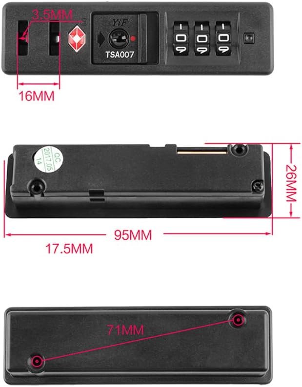 iplusmile 2 Pack Customs Code Lock TSA Security Lock, Luggage Travel Lock Toolbox Bag Combination Zipper Fixed Locks 3 Digit for Travel Backpack Customs Fixed Safety Lock