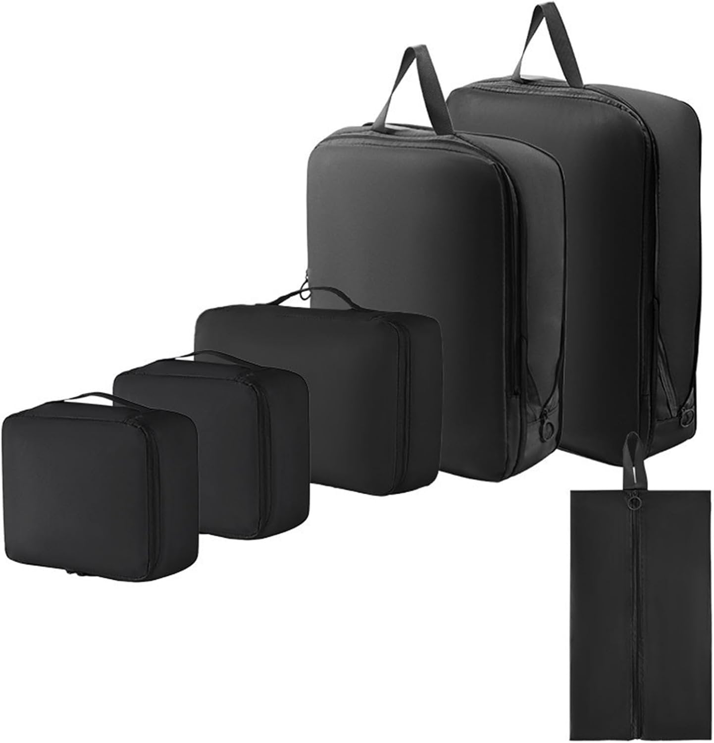ZHENZQ 6Pcs Travel Organizers Set for Luggage Essential Packing Cubes Set Sturdy Luggage Organization Bag for Family Trip