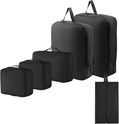 ZHENZQ 6Pcs Travel Organizers Set for Luggage Essential Packing Cubes Set Sturdy Luggage Organization Bag for Family Trip