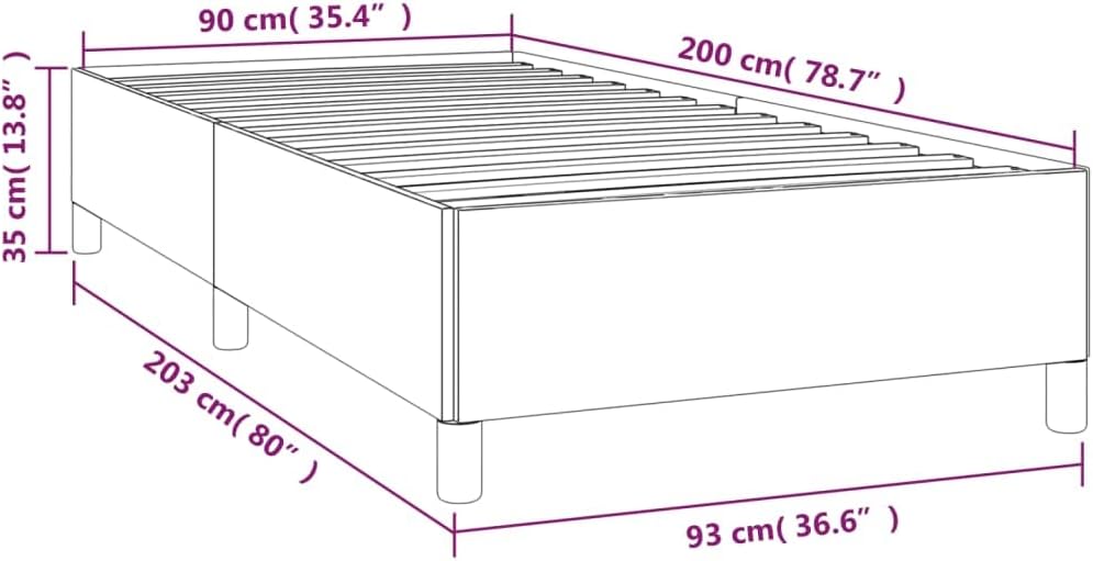 JUNZAI Giroletto Blu Scuro 90x200 cm in Velluto,Mobili,Letti e Accessori,Letti e telai per Letti